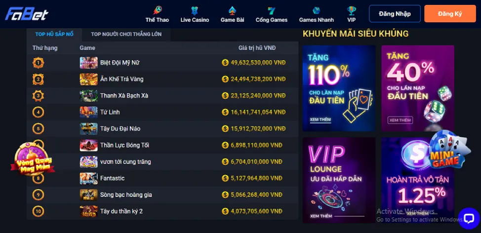 Hoàn trả hấp dẫn HH88
